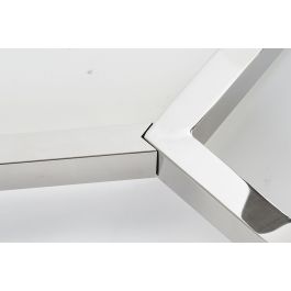 DKD Home Decor Marmol crome Consola Moderno Plateado Blanco Acero Mármol 150 x 45 x 80 cm