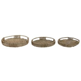 Bandeja Tropical DKD Home Decor Natural 45 x 7 x 45 cm Set de 3 Precio: 28.58999979. SKU: B18L2N7AWG