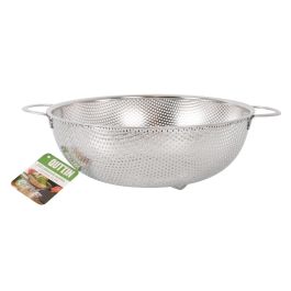 Quttin Escurridor de Cocina de Acero Inoxidable 25.5 cm x 10 cm - Utensilio para Drenar Alimentos (12 Unidades)