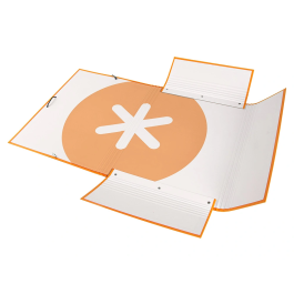 Antartik Carpeta con Gomas Tres Solapas Cartón Forrado A4 Color Mostaza 215x315 mm