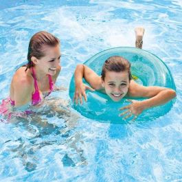 Intex Flotador Rueda Hinchable Transparente 76cm para Niños, Resistente PVC, Edades +8 años, Modelos Surtidos