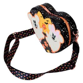 Loungefly Bolso Bandolera Floral Ghost Mickey & Minnie Disney, 22.8x21x7.6cm