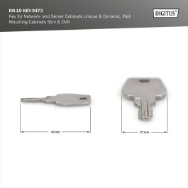 Digitus 9473 Llave para armarios de red, servidores y pared (Unique, Dynamic, Slim) - Negro, Metálico
