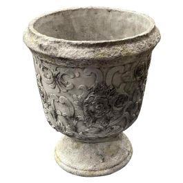 DKD Home Decor Macetero de Cemento Romántico Gris y Blanco 22x29x22 cm Precio: 16.98999962. SKU: B1B5HEXFGQ