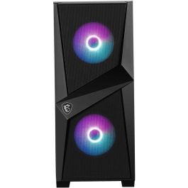 MSI MAG FORGE 100R Midi Tower PC Gaming Negro con Ventana de Vidrio Templado e Iluminación RGB ATX/microATX/Mini-ITX