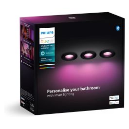 Philips Foco Empotrable Xamento Negro 3x4.2W White & Color ambiance Pack 3 uds Referencia 929003812701
