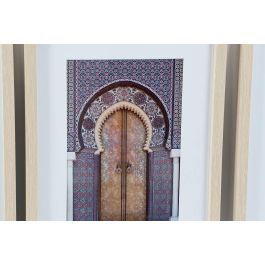 DKD Home Decor Cuadro Árabe Decorativo Multicolor de Poliestireno 45 x 35 cm Set de 4 Unidades con Diseños Aleatorios