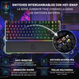 Teclado Newskill NS-KB-GUNGNYR-GAT-RE Qwerty Español QWERTY Negro