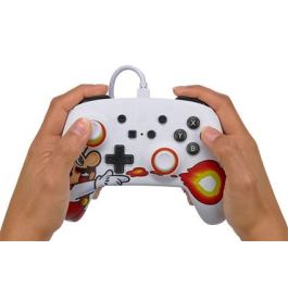 Power A 1526549-01 Mando con Cable Fireball Mario para Nintendo Switch