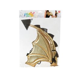 Alas De Dragón Doradas Con Cola Brillante Para Disfraz De Seres Mágicos, Carnaval, Halloween