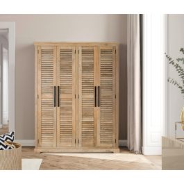 GINER Y COLOMER Armario de Madera de Mango Natural 190x150x50 cm