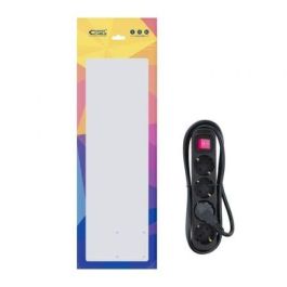 Nanocable 10.37.0004-BK Regleta de Enchufes con Interruptor, 4 Tomas con Tierra, Cable 1.4m, Protección Infantil, 3680W, Negro