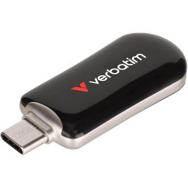 Verbatim 30225 Stick 128GB Plectra Black USB-C Flash Drive, USB 3.2 Gen 1, 100 MB/s Lectura