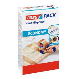 Tesa Dispensador De Cintas De Embalaje Tesapack Economy 6300 Para Rollos De 66M Rojo-Azul