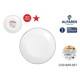 Inde Ischia - Set de 3 Platos de Postre Redonda Ø17.8 cm x 2 cm en Cristal Opalina, Negro (4 Cajas) Precio: 14.49999991. SKU: B13TNX6C2W