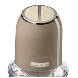 Ariete 438/03 Picadora Vintage Beige de 400W con 4 Cuchillas de Acero Inoxidable para Cocina de Estilo Retro