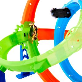 Hot Wheels JHK73 Pista Ciclón de Lanzamiento Rápido Doble Circuito Acrobático para Coches 1:64