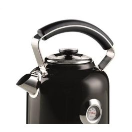 Ariete Hervidor Eléctrico 2854/02 Moderna, 1.7 Litros, Acero Inoxidable, Negro con Termómetro Visible