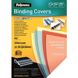 Fellowes Tapa de Encuadernación PVC DIN A3 Transparente 200 Micras, Pack 100 Unidades Precio: 26.68999971. SKU: S8407250