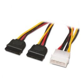 AISENS - CABLE SATA ALIMENTACIoN, MOLEX 4PIN/M-2XSATA/H, 20CM