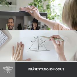 Logitech Webcam Brio 500 Rosa Full HD 1080p 4MP 90° con Clip de Montaje Universal USB-C Plug and Play Rightlight 4 HDR