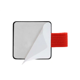 Antartik Portaboligrafos Autoadhesivo para Cuaderno Note con Elástico hasta 15mm Grosor, Negro y Rojo