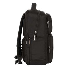 Safta Business Mochila para portátil de 15,6" con USB y 2 bolsillos, Negra, 31x44x13cm