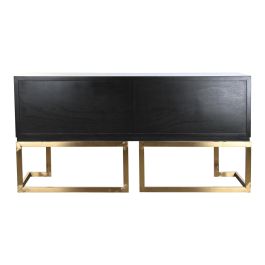 DKD Home Decor Buffet Oriental de Álamo y Metal con 4 Puertas y 2 Estanterías, Negro, Bronce y Dorado - 180x50x90 cm DKD Home Decor Buffet Oriental de Álamo y Metal con 4 Puertas y 2 Estanterías, Negro, Bronce y Dorado - 180x50x90 cm