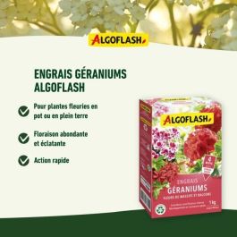Algoflash Naturasol SMART1N Fertilizante para Geranios, Flores de Camas y Balcones, 1 kg