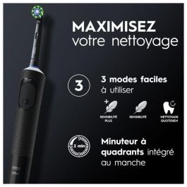 Oral-B VITALITY PRO NEGRO Cepillo Dientes Eléctrico con Temporizador, 3 Modos de Cepillado y 8800 Rotaciones/Minuto, 1 unidad