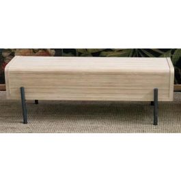DKD Home Decor Descalzadora / Banco Balines Natural de Madera y Metal. Asiento Bajo de 23 cm, Desmontable. Dimensiones: 120 x 40 x 43 cm. Precio: 135.19572. SKU: B15GJBFLJJ