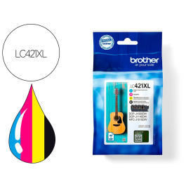 BROTHER Pack de 4 cartuchos de tinta negro, cian, magenta y amarillo LC421XLVAL para DCP-J1050DW / D Precio: 68.7900004. SKU: S8402064