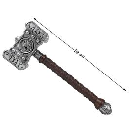 Maza De Guerra Vikinga Plateada 50 cm Con Mango Simulado De Madera Para Disfraces Medievales Y Cosplay Precio: 4.49999968. SKU: B14FQD6GSL