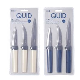 Set 3 Cuchillos Surtido Baltic Quid Pelador 9 cm, Verdulero 9 cm, Multiusos 12