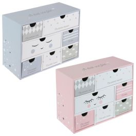 Home Deco Kids Caja de Recuerdos para Bebé con 7 Cajones para Guardar Recuerdos Valiosos