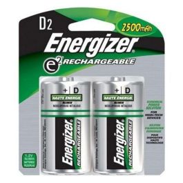 Energizer ENE300322000 Pila Recargable Power Plus 2500 mAh D / HR20 Blíster 2 Unidades. Fabricada con 4% de Pilas Recicladas, Larga Duración