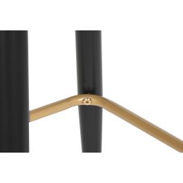 DKD Home Decor Taburete Moderno Gris Negro 53 x 109 x 48 cm (2 Unidades)