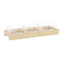 Tabla Aperitivo Basicos DKD Home Decor Natural 11 x 6 x 31.5 cm Set de 4