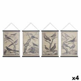 DKD Home Decor Lienzo Cottage Beige 2 x 90 x 60 cm (4 Unidades)