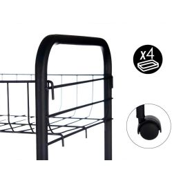 Verdulero 3 Pisos Metalico Negro Ruedas Kinvara 26X56CM (4 Unidades) Verdulero 3 Pisos Metalico Negro Ruedas Kinvara 26X56CM (4 Unidades)