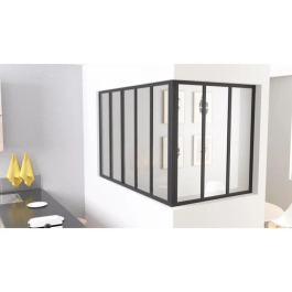 Optimum OPT3532830092131 Poste de esquina Alto 50 x Ancho 30 cm Negro