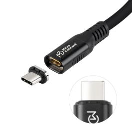 MicroConnect Cable USB4 Magnético de Silicona Líquida, 40Gbps, 240W, 8K, 1m, Negro