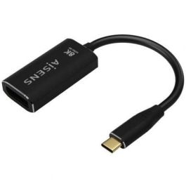 AISENS - CONVERSOR ALUMINIO USB-C A DISPLAYPORT 8K@60HZ, USB-C/M-DP/H, NEGRO, 15CM