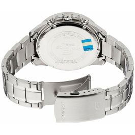 Casio EFR-552D-1A2VUEF Reloj Hombre Cuarzo Acero Brazalete Plata Esfera Negra y Azul Cronómetro Sumergible 10 ATM