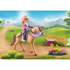 Playmobil 71801 Starter Pack Princesa con Caballo, Set de Juego Infantil con Falda Desmontable y Arnés Decorado, Edad Recomendada +4 años