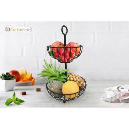 Inde Frutero Metal Doble 26.5x26.5x45.5 cm 4.73 kg (4 Unidades)
