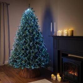 Lumineo Guirnalda Micro LED para Árbol Exterior 1,8 m Blanco Frío, 408 LEDs con Temporizador IP44