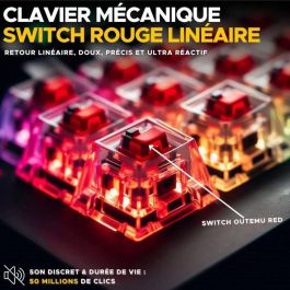 Teclado para juegos de triple modo - The G-Lab - KEYZ TITAN - Mecánico (interruptor rojo) - Inalámbrico - RGB Teclado para juegos de triple modo - The G-Lab - KEYZ TITAN - Mecánico (interruptor rojo) - Inalámbrico - RGB