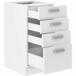 Atlas Mueble bajo ATLAS40D4S con 4 cajones - Decoración blanca - L40cm