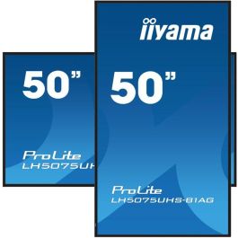 iiyama LH5075UHS-B1AG Pantalla LCD UHD 4K de 50 pulgadas para señalización digital 24/7 Wifi